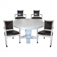 Montecito 2 in 1 Poker Game Table Set - Driftwood Finish